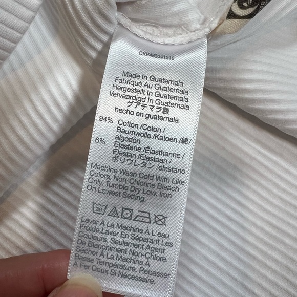 Madewell | Highneck Tank in Sleekhold | Ribbed | Tank Top| White | XL - Picture 3 of 7